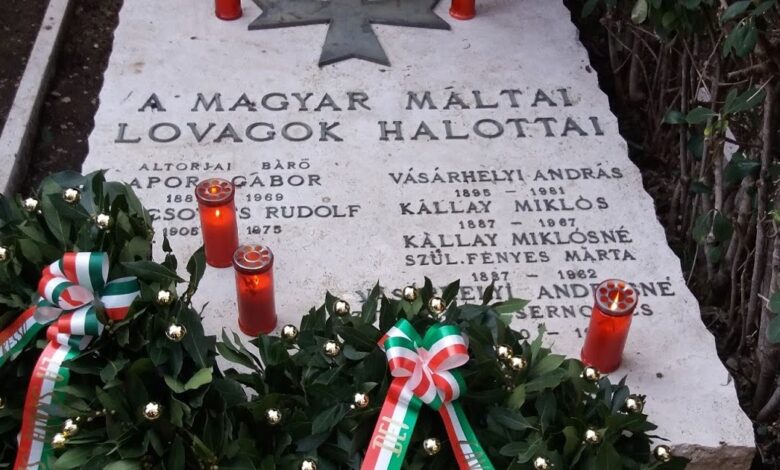 Magyar máltai lovagok sírját állították helyre Rómában
