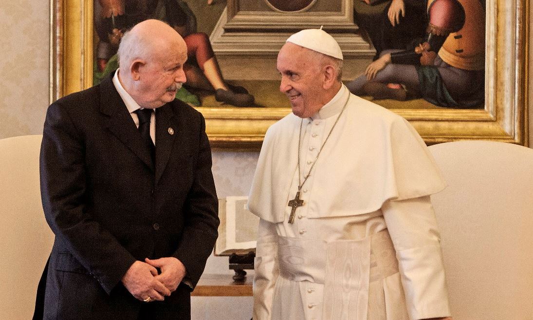  Pope Francis receives the Grand Master in Audience:  “Go ahead with courage, you express spirituality through your works” 